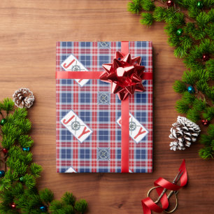 Nautical JOY Compass jul Blue & Red Play Presentpapper