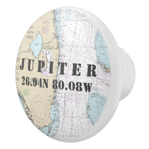 Nautical Jupiter, Florida Latitude Longitud Chart Knopp