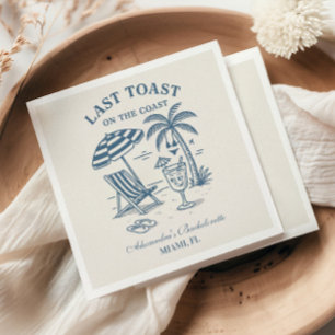 Nautical Last Toast Bachelorette Helg Pappersservett