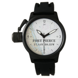 Nautical Latitude Longitud Boater Fort Pierce FL Armbandsur