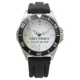 Nautical Latitude Longitud Boater Fort Pierce FL Armbandsur