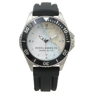 Nautical Latitude Longitud Boater's Punta Gorda Armbandsur