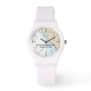 Nautical Latitude Longitud Boater's Punta Gorda Armbandsur