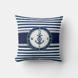 Nautical - "Liberty, Amity, Life, Seas" Kudde