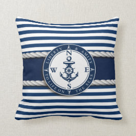 Nautical - "Liberty, Amity, Life, Seas" Kudde