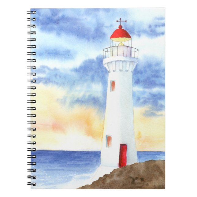 Nautical Lighthouse-bergen Anteckningsbok (Framsidan)