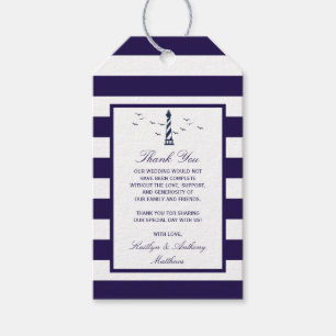 Nautical Lighthouse Bröllop Collection Presentetikett