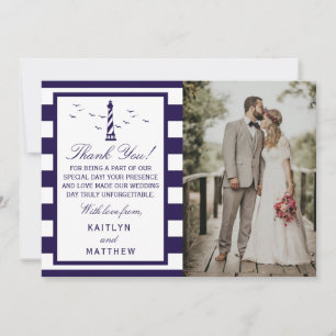 Nautical Lighthouse Bröllop Collection Tack Kort