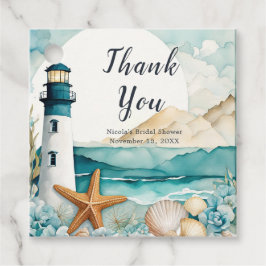 Nautical Lighthouse Bröllopsdusch Gåvor Etiketter