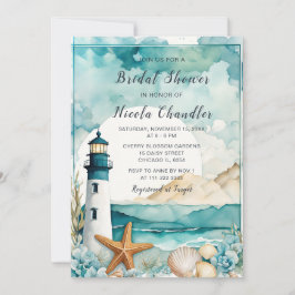 Nautical Lighthouse-Möhippa Inbjudningar