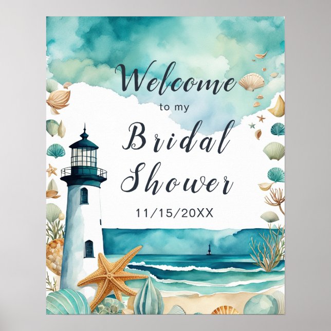 Nautical Lighthouse-Möhippa Poster (Framsidan)