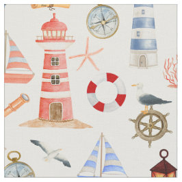 Nautical Lighthouse Sailboat Explorer-redskap Tyg