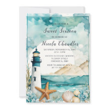 Nautical Lighthouse Sweet sixteen Birthday