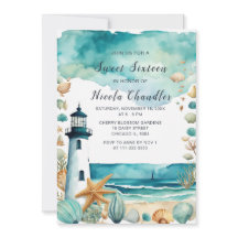 Nautical Lighthouse Sweet sixteen Birthday