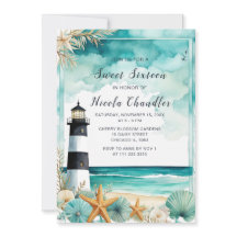 Nautical Lighthouse Sweet sixteen Birthday