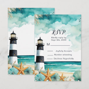 Nautical Lighthouse Sweet sixteen Birthday OSA Kort