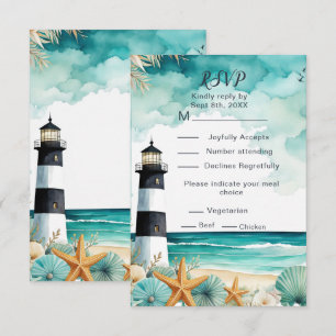 Nautical Lighthouse Sweet sixteen Birthday OSA Kort