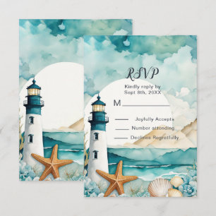 Nautical Lighthouse Sweet sixteen Birthday OSA Kort
