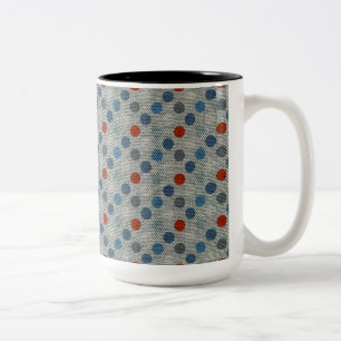 Nautical Linen Dots Två-Tonad Mugg