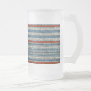 Nautical Linen Rand Frostat Ölglas