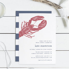 Nautical Lobster Inbjudningskort för möhippan
