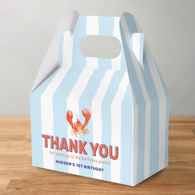 Nautical Lobster Kids Birthday Presentaskar (Skapare uppladdad)