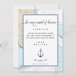 Nautical Maid of honor | Syd#Florida #Bröllop Inbjudningar