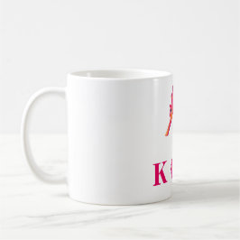 Nautical Marine Seahorse Rosa White Chic Kaffemugg