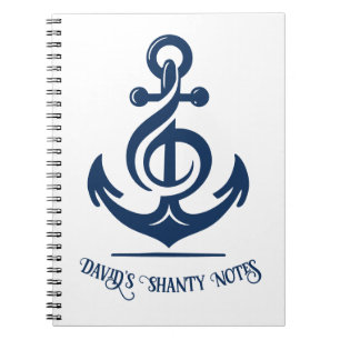 Nautical Melody Anchor Anteckningsbok