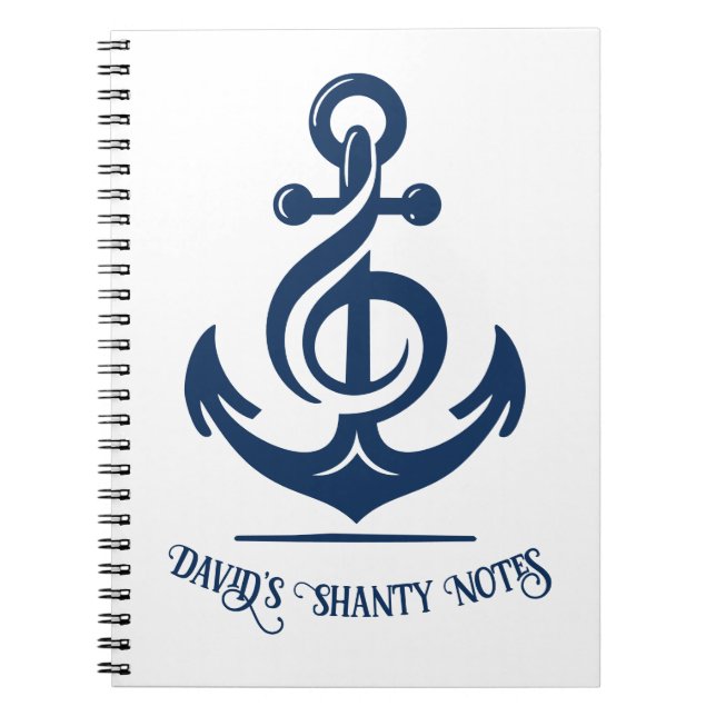 Nautical Melody Anchor Anteckningsbok (Framsidan)