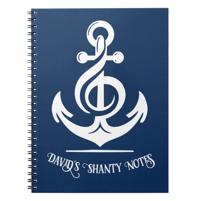 Nautical Melody Anchor Anteckningsbok (Framsidan)
