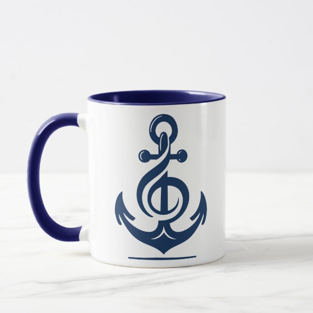 Nautical Melody Anchor Två-Tonad Mugg (Vänster)