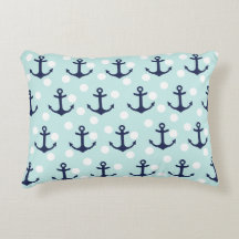 Nautical Mint Polka dots och Navy Blue Anchors