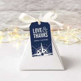Nautical Modern Wedor Favor Tack Presentetikett