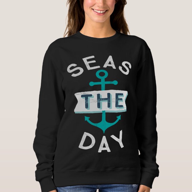 Nautical Möhippa Segling Ankare Hav t Shirt (Framsida)