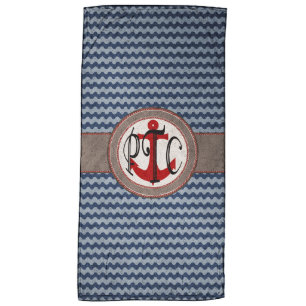 Nautical Monogrammed Beach Towel