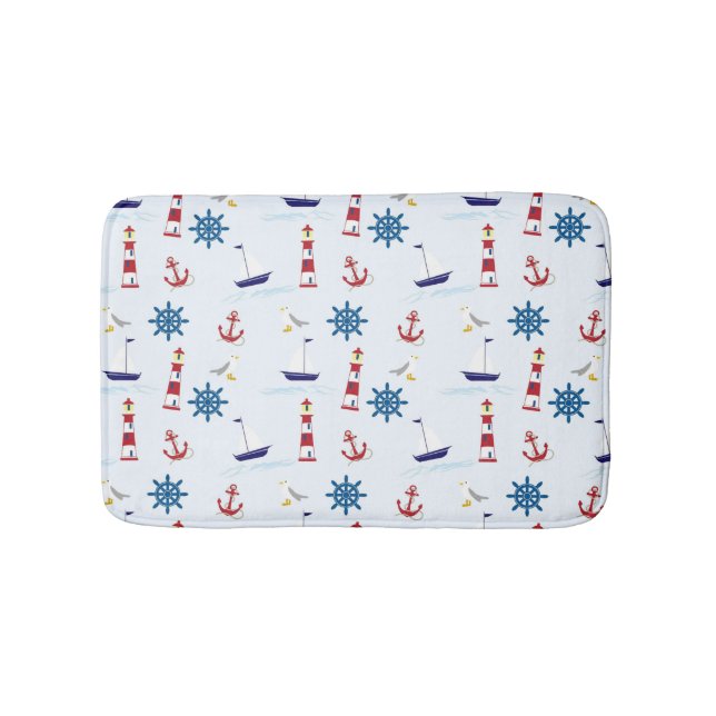 Nautical Mönster Badrumsmatta (Framsidan)