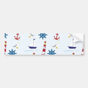 Nautical Mönster Bildekal