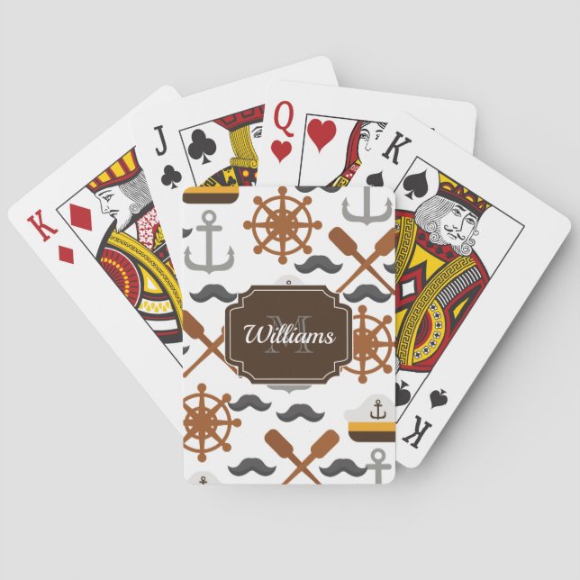 Nautical Mönster Casinokort (Baksidan)