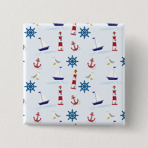 Nautical Mönster Knapp
