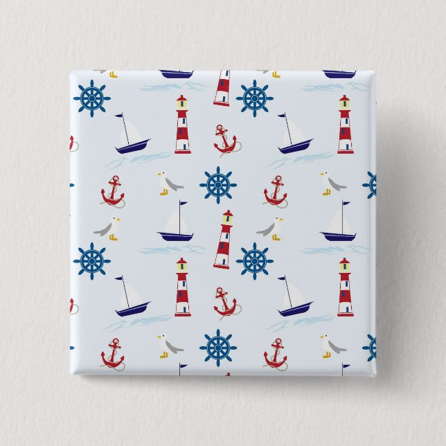 Nautical Mönster Knapp (Framsida)