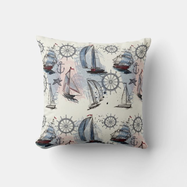 Nautical Mönster Kudde (Framsida)