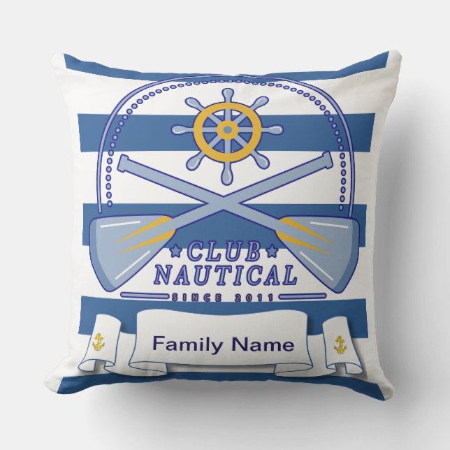 Nautical mönster kudde (Framsida)