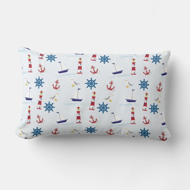 Nautical Mönster Lumbarkudde (Framsida)