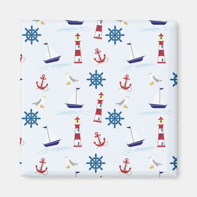 Nautical Mönster Magnet (Framsidan)