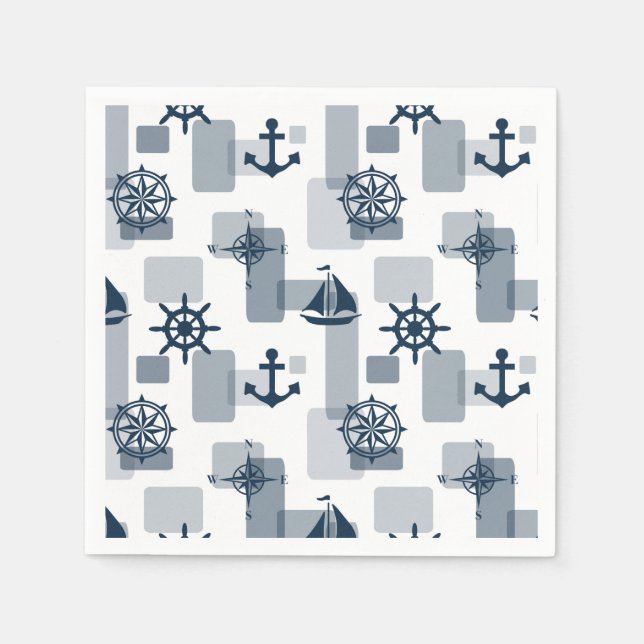 Nautical mönster pappersservett (Framsidan)