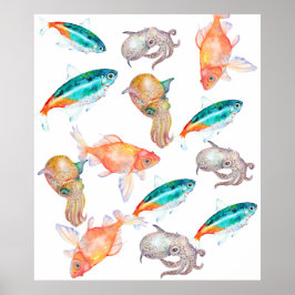 Nautical mönster poster