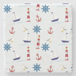 Nautical Mönster Stenunderlägg