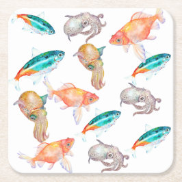 Nautical mönster underlägg papper kvadrat