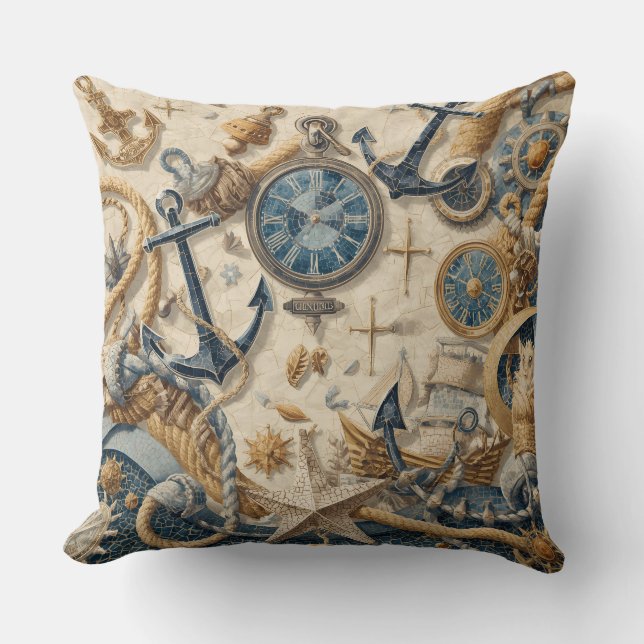 Nautical Mosaic Dekorativ kudde (Framsida)